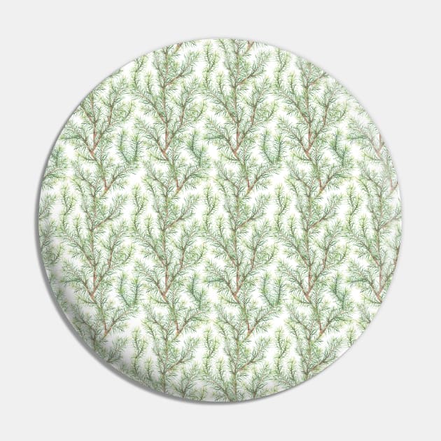 Evergreen Pattern Decoration Pin by ArtisticTee