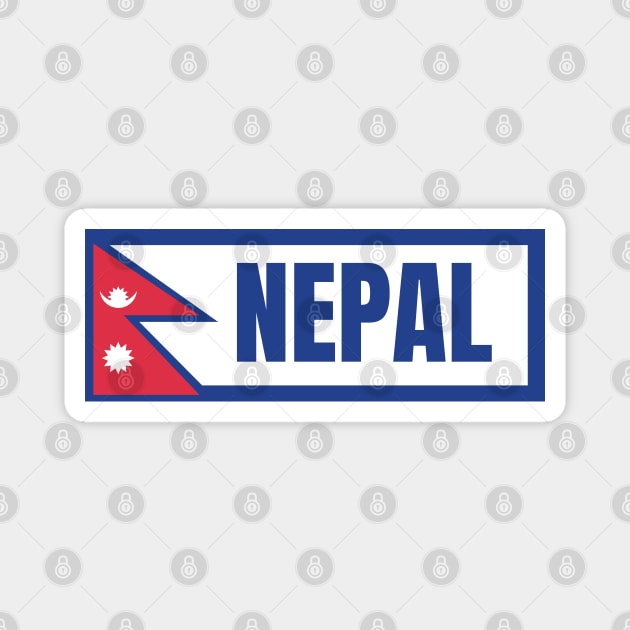 Nepal with Flag Magnet by aybe7elf