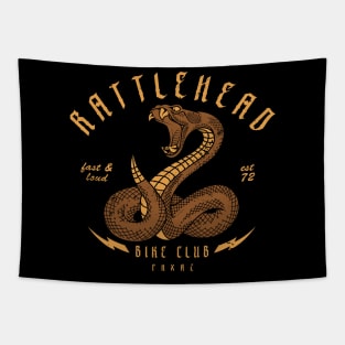 Rattlehead Bike Club Mountain Biking Graphic Tapestry