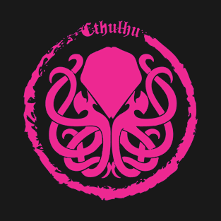 Cthulhu Logo Pink T-Shirt