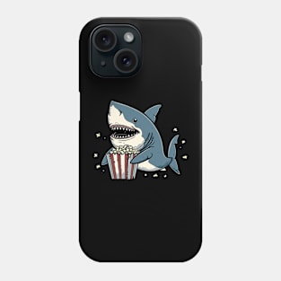 Funny Shark Watching Movie Phone Case