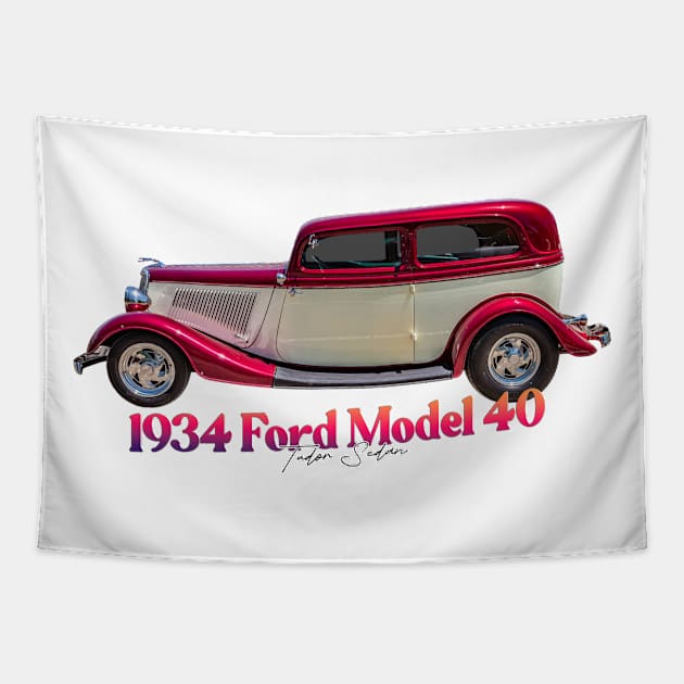 1934 Ford Model 40 Tudor Sedan Tapestry by Gestalt Imagery