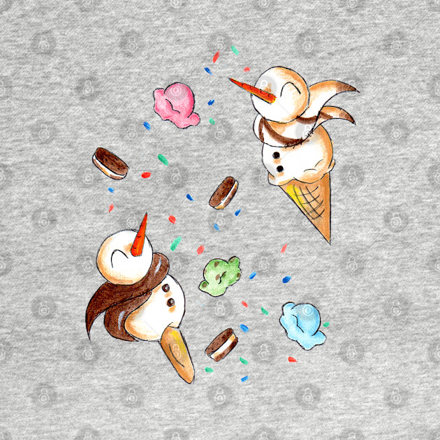 Snowy Sundae - Ice Cream Party - T-Shirt