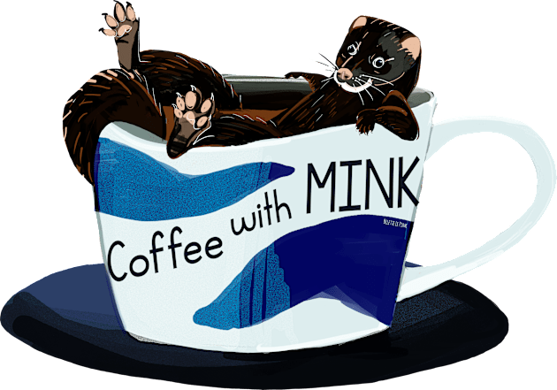 Coffee with Mink Kids T-Shirt by belettelepink