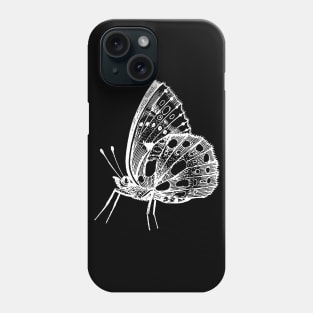 Dramabite Vintage butterfly illustration Phone Case