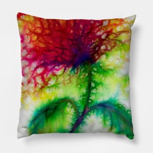 Crazy red flower Pillow