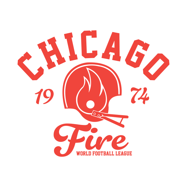 Chicago Fire 1974 WFL Football Premium TRI BLEND by Loweryo Judew