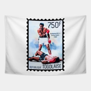 Muhammad Ali Postage Stamp Tapestry