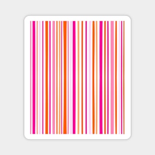 Pink and Orange Summer Stripes Magnet