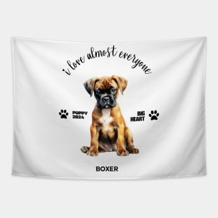 Boxer  i love almost everyone Tapestry