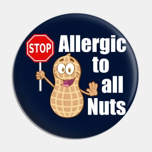 Stop! Nut Allergy Alert Pin