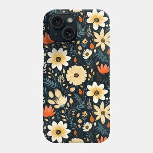 Floral Symphony: Graceful Blossoms in Dynamic Hues Phone Case
