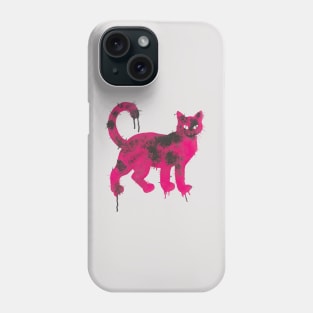 Pink Cat Spray Paint Graffiti Phone Case