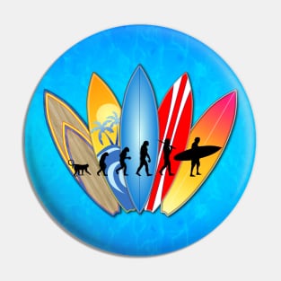 Surfing Evolution Pin