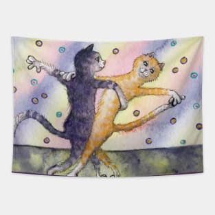 Ballroom cats move so well together on the dance floor Tapestry