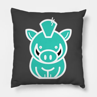 Turquoise Pig Pillow