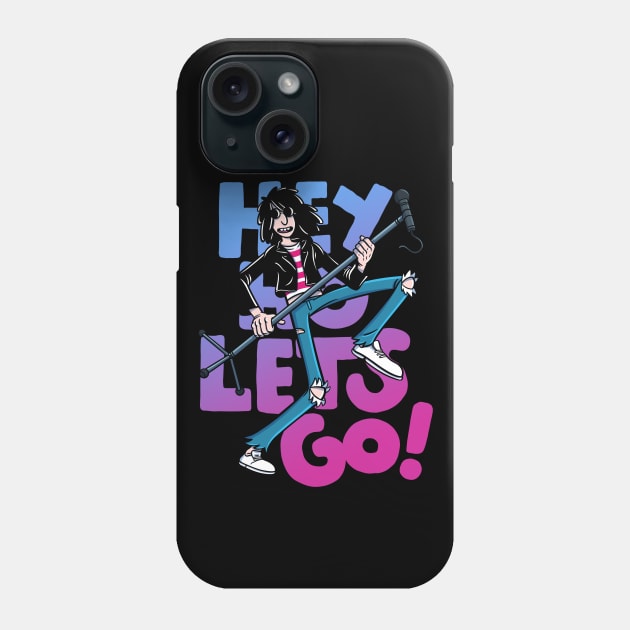 Joey Ramone He Ho Lets Go! Phone Case by FictionFactory