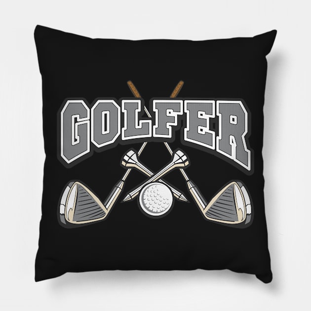 Golfer Pillow by RadStar