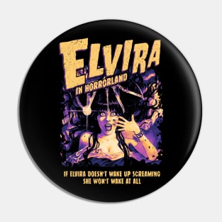 Elvira In Horrorland Classic Pin