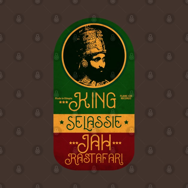 Selassie I Jah Vintage Label by CTShirts