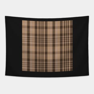 Light Academia Aesthetic Sorcha 1 Hand Drawn Textured Plaid Pattern Tapestry