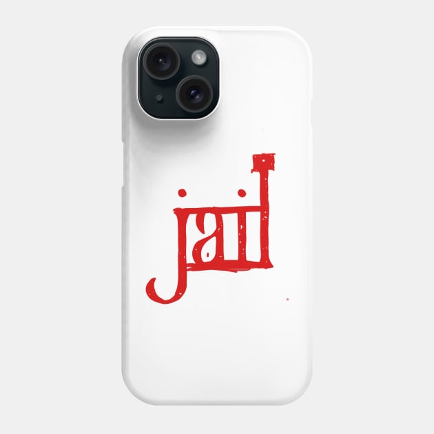 Jail typographic Design Phone Case by tiaochao