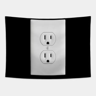 Fake Wall Outlet sticker (Accurate Size) Tapestry