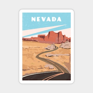 Nevada, USA.Retro travel poster Magnet