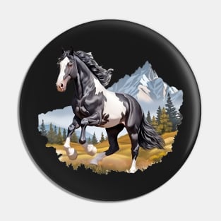 Paint or Pinto Horse Mustang Sticker Pin