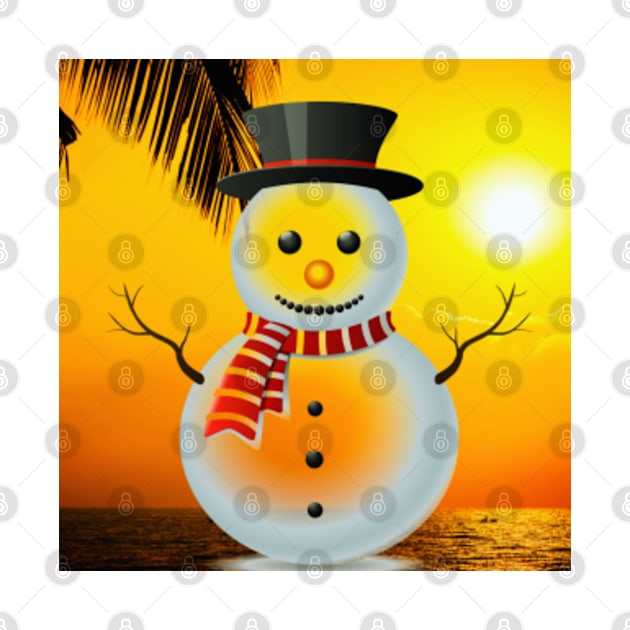 Suntan Snowman by Bourbon Sunsets