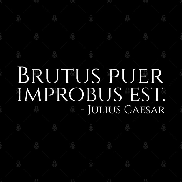 Ancient Rome - Brutus Puer Improbus Est - Julius Caesar by Styr Designs