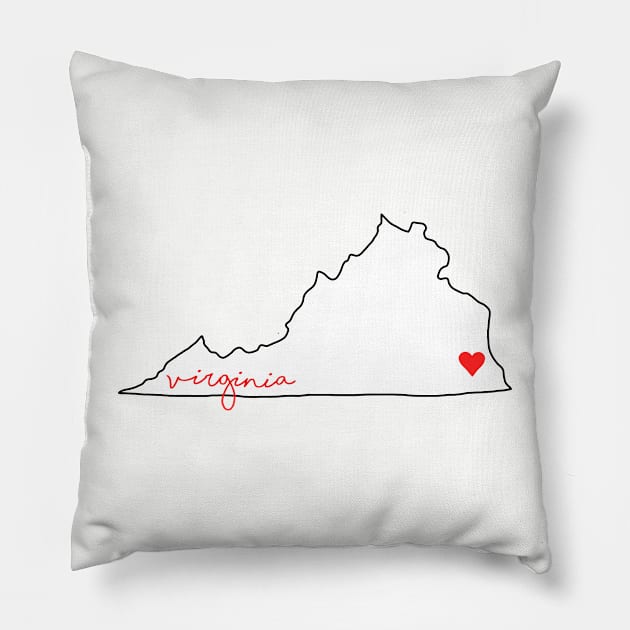 Virginia Beach VA Pillow by kiramrob