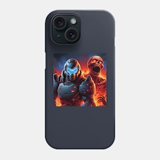 Blue Doom Guy Phone Case