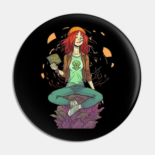 Stoner Chick 420 Pin by FrogandFog