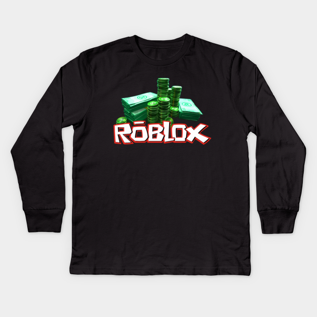 Robux Roblox Kids Fashion Kinder Long Sleeve T Shirt Teepublic De - t shirt robux roblox