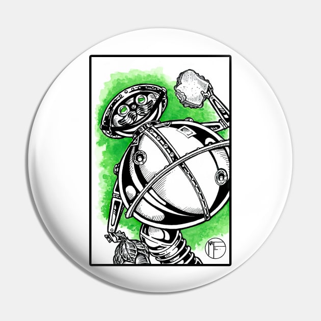 Tik Tok of Oz - Wind Up Man - Wizard of Oz Pin by Nat Ewert Art