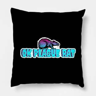 OK Plague Rat Lone Rat Vaporwave Pillow