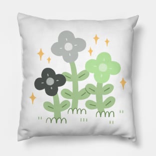 Agender Pride Flowers Pillow