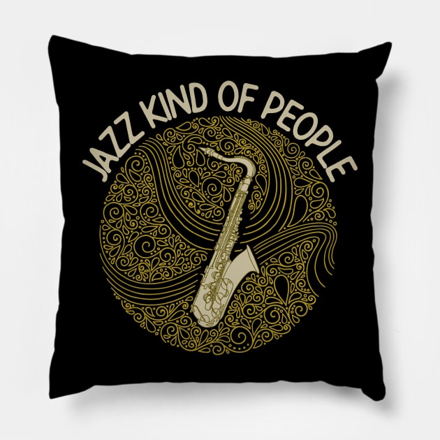 Vintage Jazz Fest Music Pillow by All-About-Words