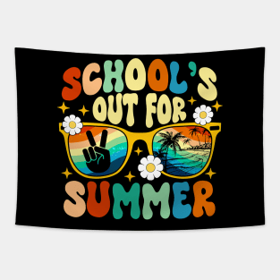 Last Day Of School's Out For Summer Vacation Teachers Kids Tapestry