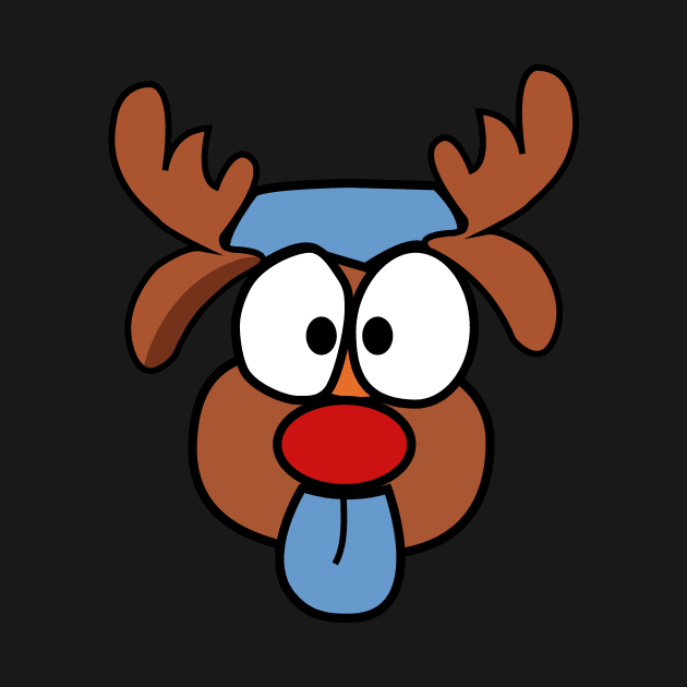 Christmas Reindeer - Dog in disguise by N1L3SH