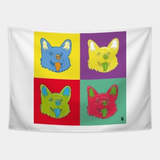 Pop Art Corgis Tapestry