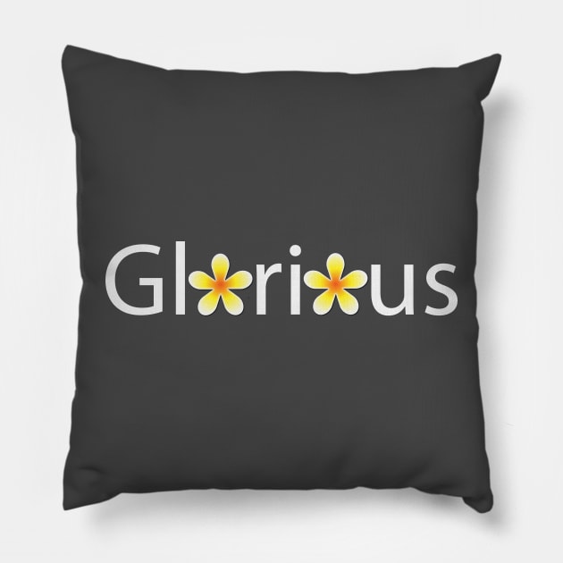 Glorious artistic typography design Pillow by DinaShalash