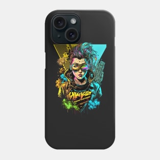 Neon Cyberpunk Fighter - V1.02 Phone Case