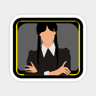 Wednesday Addams in Vector Art Style Magnet