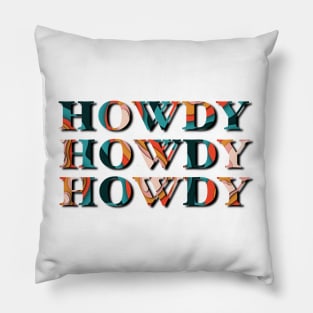 Retro papercut HOWDY Pillow