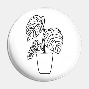 Gatenplant Philodendron Monstera Deliciosa Lines Pin