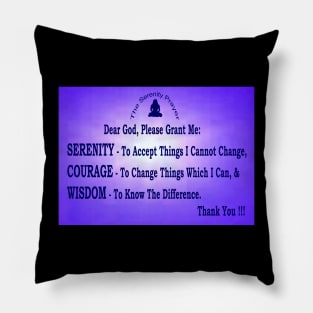 The Serenity Prayer - Wall Art with Scattering Violet Background Pillow