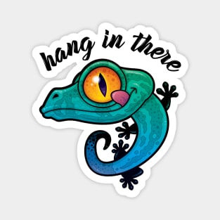 Hang In There Colorful Gecko Magnet