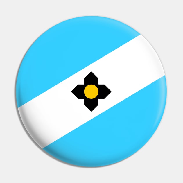 Madison, Wisconsin City Flag Emblem Pin by SLAG_Creative